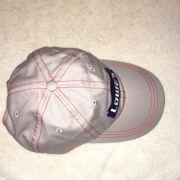 Lowe’s Home Improvement hardware store hat 6 panel trucker style cap gray blue - Picture 9 of 10